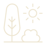 Icon Wald mit Sonne